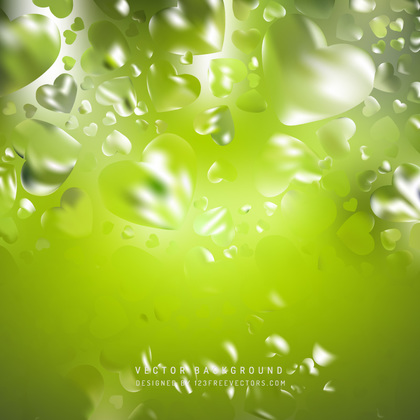 Abstract Valentines Day Green Heart Background