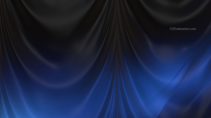 Abstract Black and Blue Silk Drapes Background