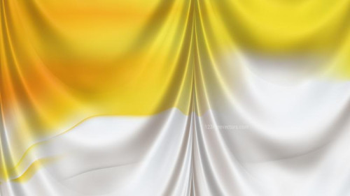 Abstract Orange and White Silk Drapery Background