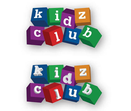 Kids Club Blocks Logo Vector Free