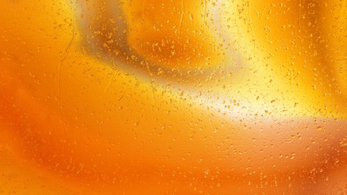 Orange Water Drops Background