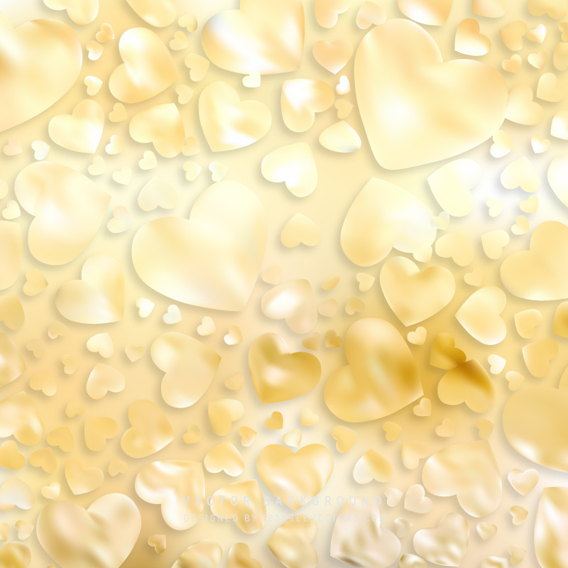 Light Orange Loving Heart Valentine Background