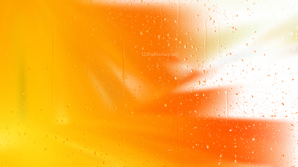 Water Drops on Orange and White Background