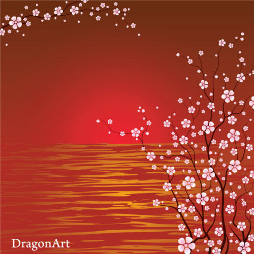 Japanese Cherry Blossoms Vector