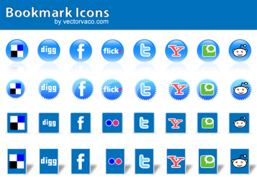 Social Icon Bookmark Vector Free
