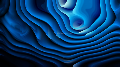 Cool Blue 3d Curved Lines Background