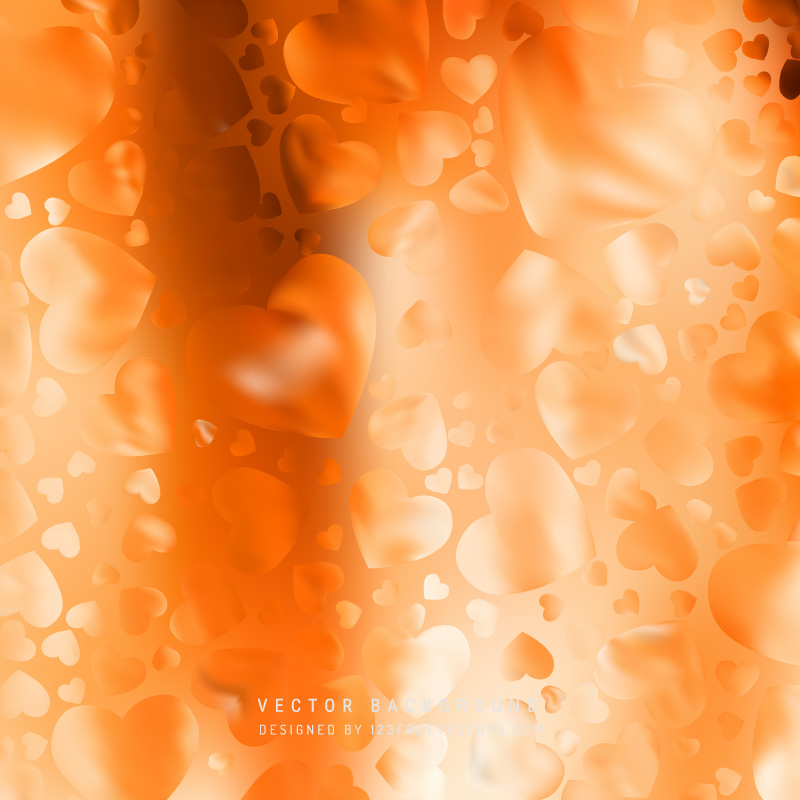Orange Heart Background