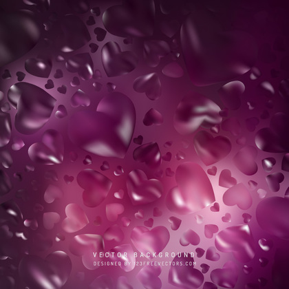 Romantic Dark Pink Hearts Background