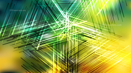 Abstract Green and Yellow Random Intersecting Lines background Vector Art