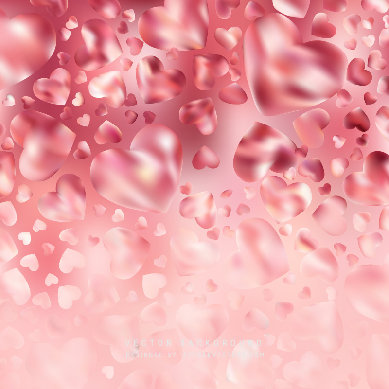 Abstract Light Pink Valentine Heart Background
