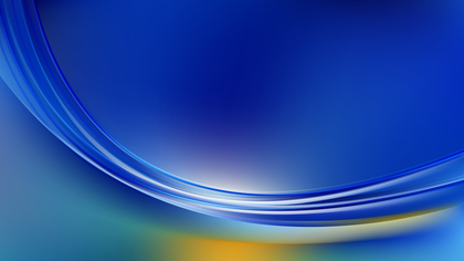 Blue and Yellow Abstract Wave Background Template