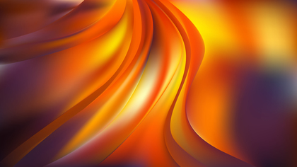 Glowing Orange Wave Background
