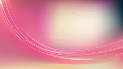 Abstract Glowing Pink and Beige Wave Background
