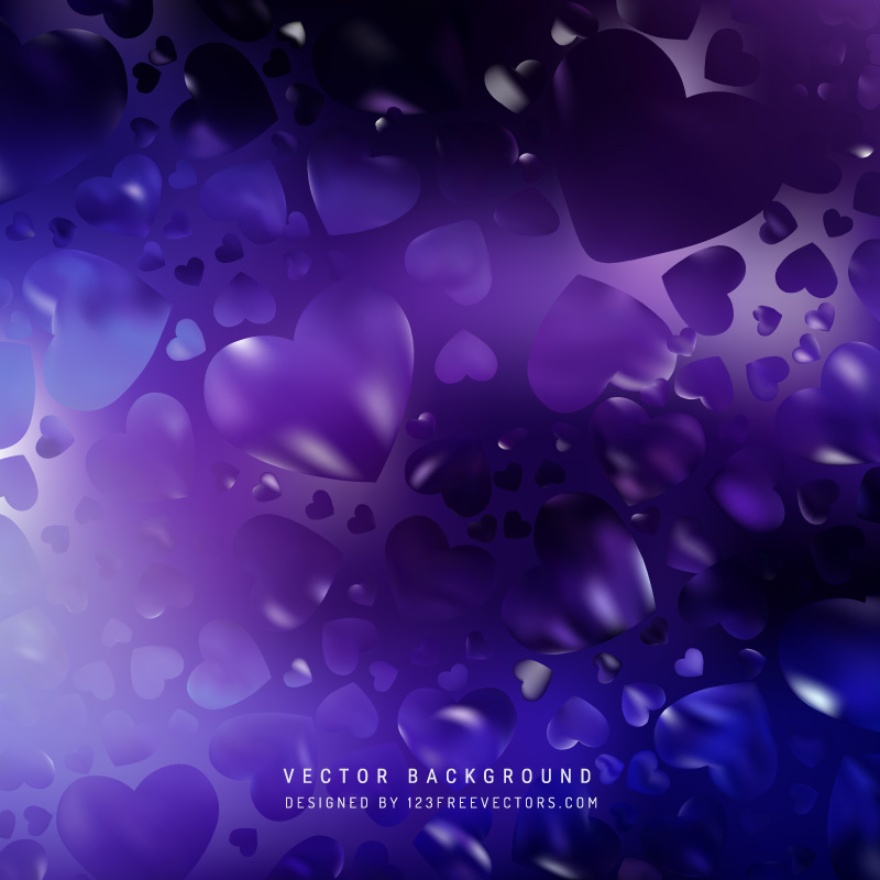 Dark Purple Heart Background
