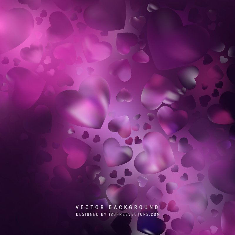 Dark Purple Loving Heart Valentine Background