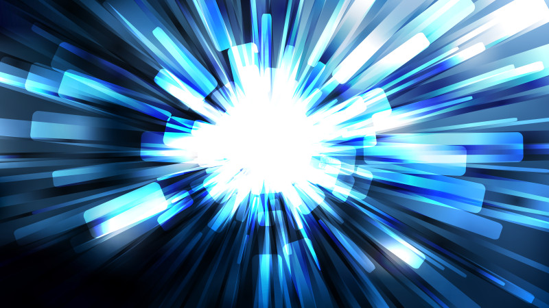 Abstract Blue Black and White Sunburst Background