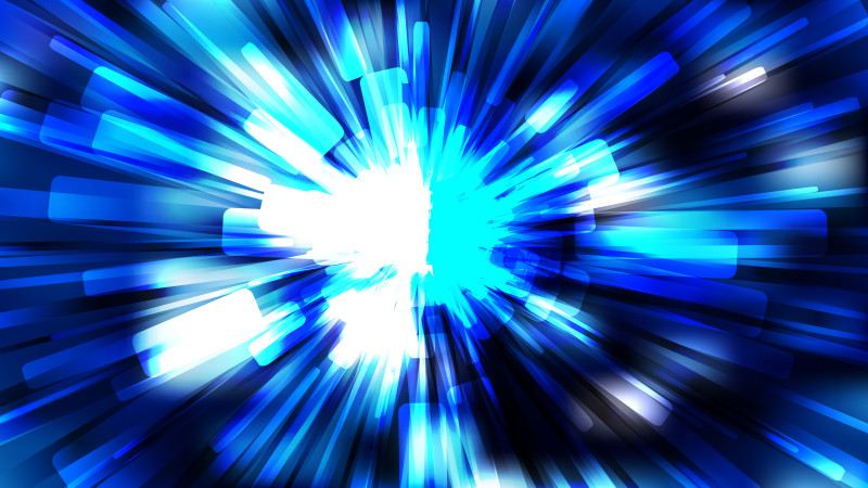Abstract Blue Black and White Sunburst Background