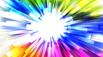 Abstract Colorful Radial Sunburst Background
