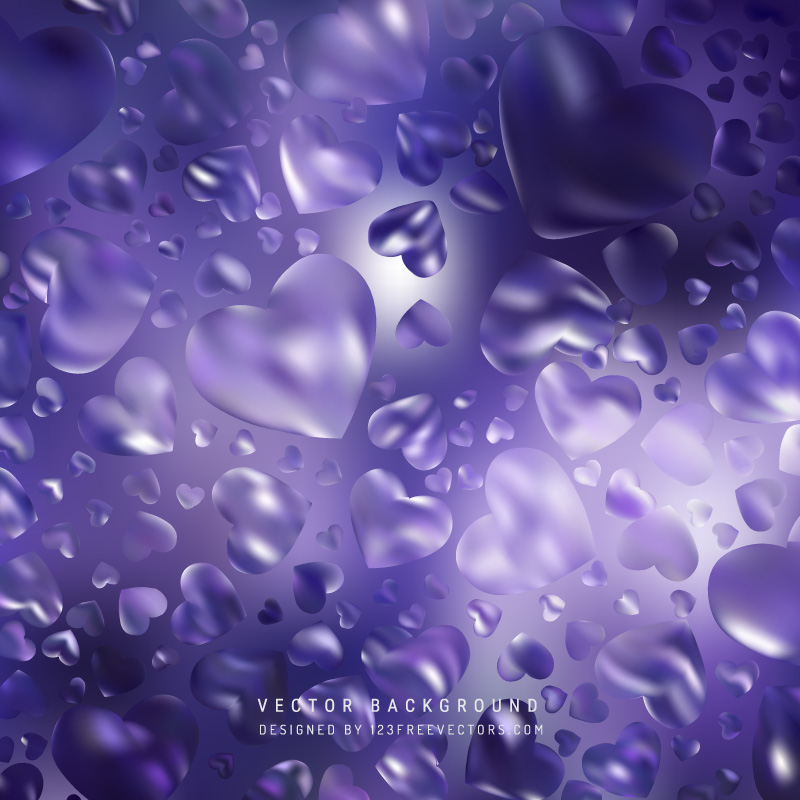 Dark Purple Heart Background