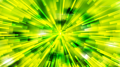 Abstract Green and Yellow Light Burst Background