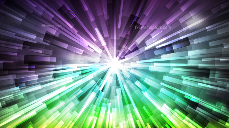 Abstract Purple and Green Sunburst Background Vector Art