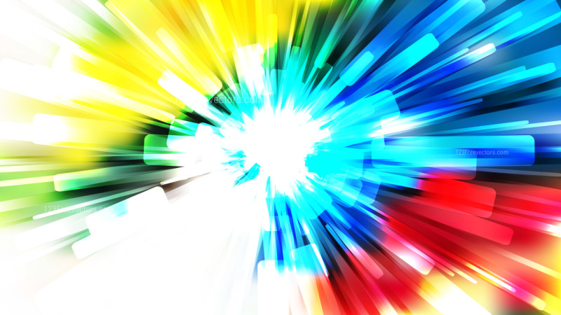 Abstract Red Yellow and Blue Sunburst Background