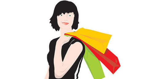 Shopping Girl Vector Free