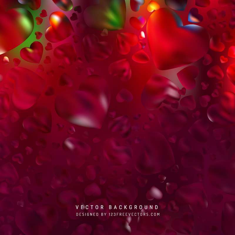 Abstract Dark Red Love Heart Background