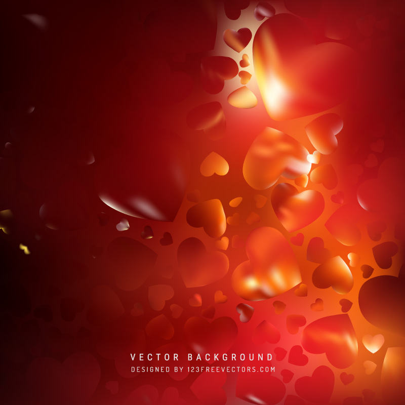 Romantic Dark Red Hearts Background