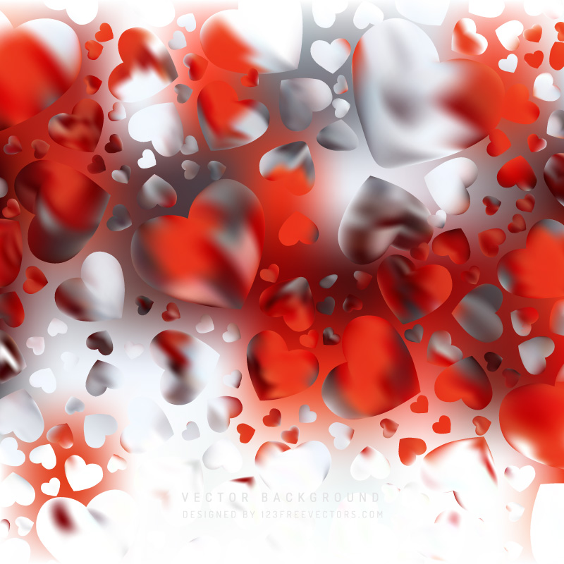 Valentines Day Red White Heart Background