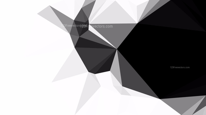 Black and White Low Poly Abstract Background Design