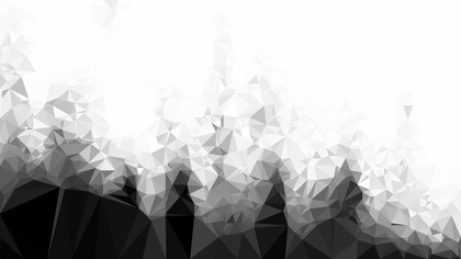 Black and White Polygonal Background Design Illustration