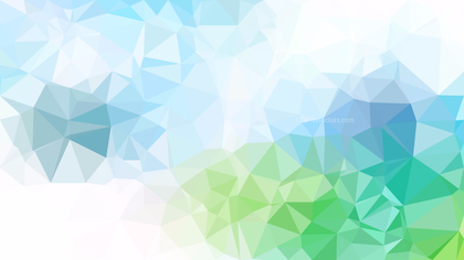 Abstract Blue Green and White Triangle Geometric Background Illustration