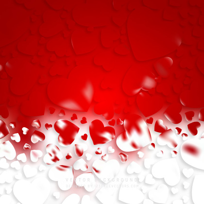 Abstract Red White Valentine Heart Background