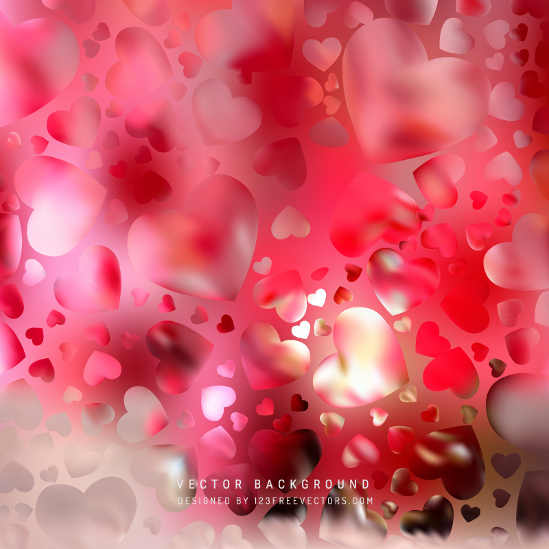 Abstract Red Valentine Heart Background