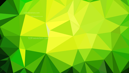 Abstract Green and Yellow Polygonal Triangle Background