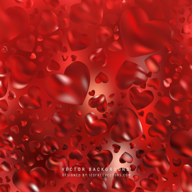 Abstract Red Valentine Heart Background