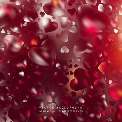 Abstract Romantic Red Hearts Background