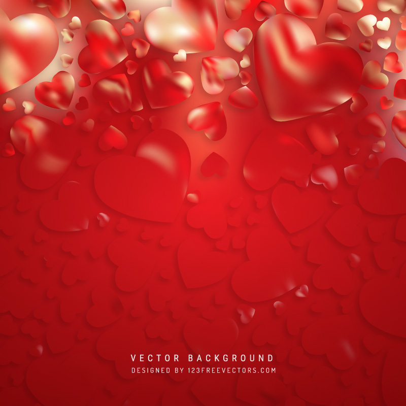 Abstract Red Valentine Heart Background