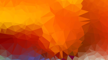 Red and Orange Polygon Triangle Pattern Background Illustration