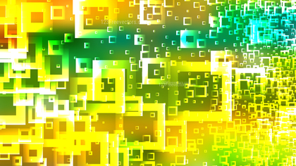 Abstract Green and Yellow Square Modern Background