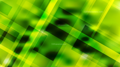 Abstract Black Green and Yellow Lines Stripes and Shapes Background