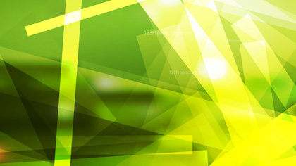 Abstract Green and Yellow Lines Stripes and Shapes Background