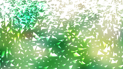 Abstract Green and White Irregular Triangle Background