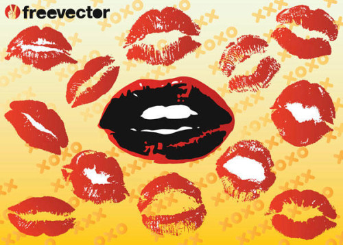 Free Kiss Print Vectors