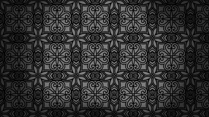 Black Vintage Decorative Ornament Wallpaper Pattern