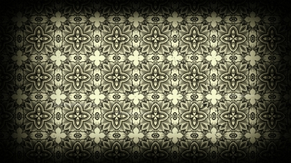 Black and Beige Vintage Floral Ornament Background Pattern Template