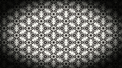 Black and Brown Vintage Decorative Floral Seamless Pattern Wallpaper Design