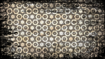 Black and Brown Vintage Grunge Decorative Ornament Pattern Wallpaper