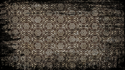 Black and Brown Vintage Grunge Decorative Ornament Pattern Background